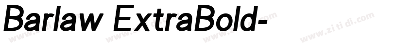 Barlaw ExtraBold字体转换